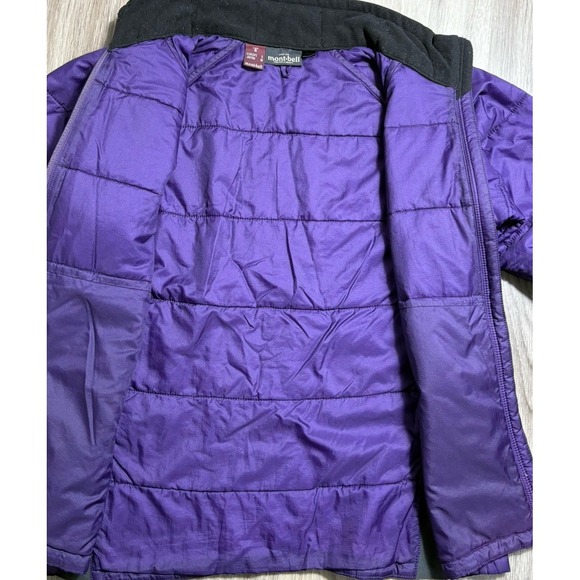Vintage Montbell Puffer Jacket Womens  S Purple Quilted  Lightweight Gorpcore - Picture 4 of 9